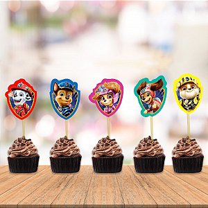 Topper teg Para doces Patrulha canina decoração festa aniver