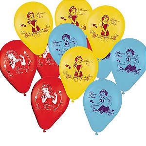 25 Balões Bexigas  9 polegadas decoração festas  Branca de neve