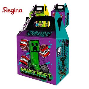 8  unidades Caixas lembrancinha Minecraft