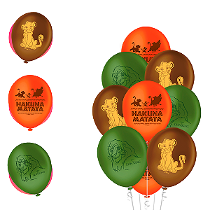 25 Balões Bexigas  9" polega decoração festas Rei Leão