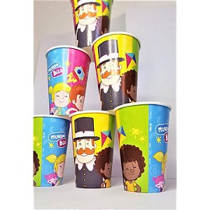 8 Copos Lembrancinhas festa Mundo Bita decoração aniverário