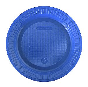 10 Pratos descartáveis 15cm color decoração festa azul