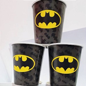 8 Lembrancinha copos festa Batman decoração aniversário