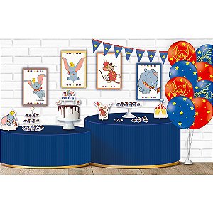 Kit festa Mesversário Dumbo 60pçs Decoração festa