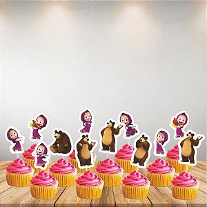 Topper Tags para doces Masha e Urso decoação anviversário