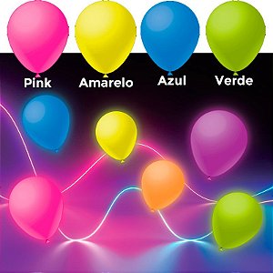 50 Balões NEON N9 muito mais brilho decoração festa