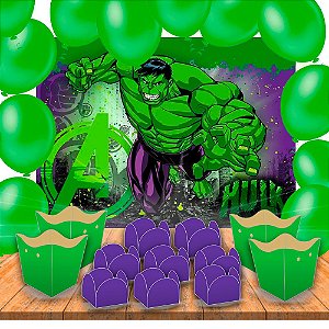 Kit Festa 111 Pçs Decoração Hulk aniversário completo