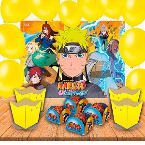 Kit Festa 101 Pçs Decoração Naruto aniversário completo