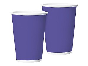 8 COPOS DESCARTÁVEL 180 ml DECORAÇÃO FESTA COLORS VIOLETA