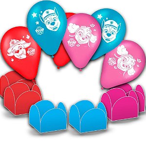 Kit festa completo decoração Patrulha Canina 175 pçs