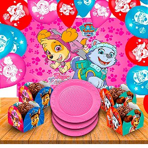Kit festa completo 86 itens Decoração patrulha canina