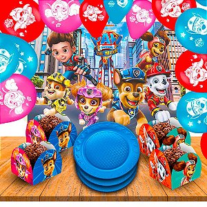 Kit festa completo 86 peças Decoração patrulha canina