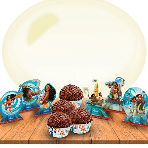 Kit festa Decoração Moana 106 peças Aniversário completo