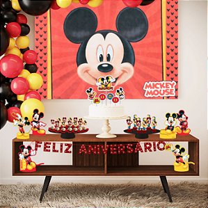 Kit festa completo 39pçs Decoração Mickey em EVA