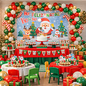 Kit festa completo 39pçs Decoração NATAL melhor kit EVA