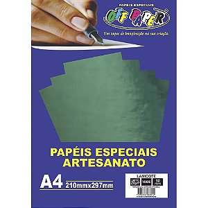 PAPEL ARTESANATO LAMICOTE VERDE A4 250G 10 FLS