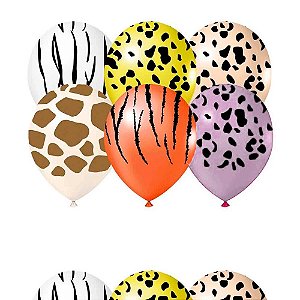 25 Bexigas Balão N9 Decoração Safari Festa mais brilho