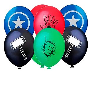25 Bexigas Balão VIngadores N9 Decoração festa Herois