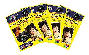Kit 100 Folhas Papel Fotográfico glossy 180g Melhor qualidad