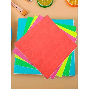 20 Guardanapos Papel Mais cor e resistência 33x33cm