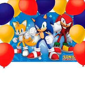 Kit festa Completo 151 pçs Decoração Sonic Aniversário