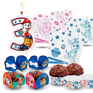 Kit festa COMPLETO 851pçs Decoração patrulha Canina
