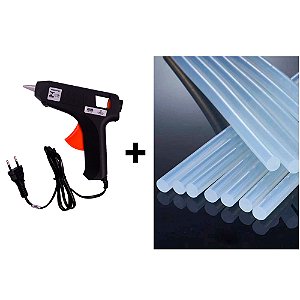 Kit Cola quente 5 Bastão fina + Pistola de cola quente