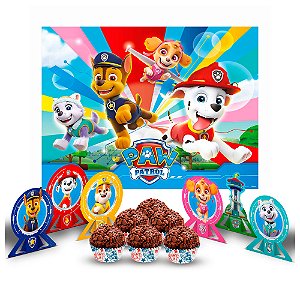 Kit festa completo 107 pçs decoração Patrulha Canina