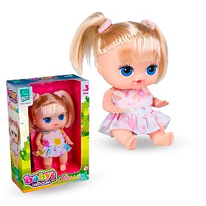 Boneca Babys Collection mini Passeio com cabelo e cheirinho