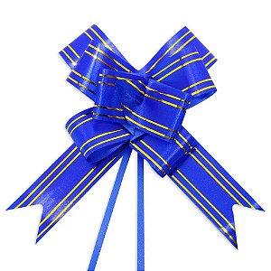 10 LAÇO FACIL 17X34MM AZUL DECORAÇÃO PERFEITA