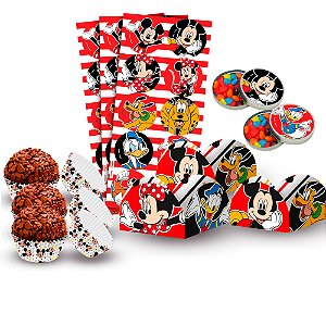 Kit festa Completo 180 pçs Decoração Mickey mouse Disney
