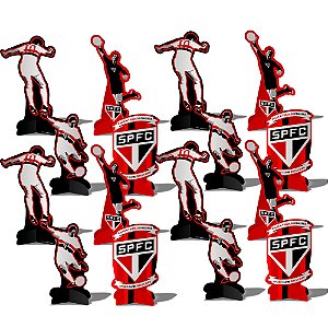 8 Display de mesa Decoração SÃO PAULO FC festa completa