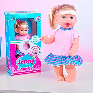 Boneca Jenny Que Fala Inglês aprendendo brincando