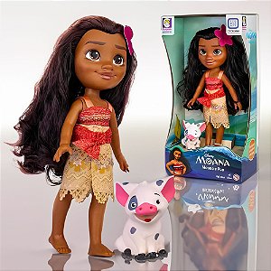 Boneca Boneca Moana Porquinho Pua com cheirinho divertido