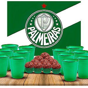 Kit festa completo 111pçs decoração Palmeiras aniversário