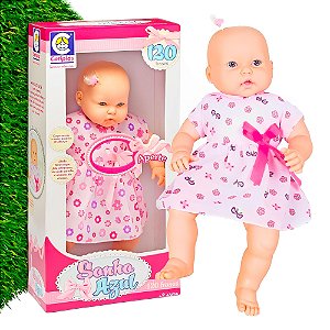 Boneca Sonho azul Fala 120 Flrases Diversão com cheirinho