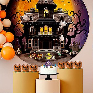 Caixa Decoração Halloween Festa Cestinha Abobora 3uni