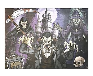 Painel GIGANTE Tnt  Decoração Halloween Horripilante Festa