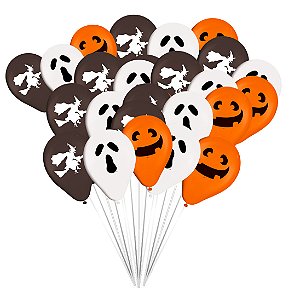 25 Bexigas Balão N9 Decoração HALLOWEEN Festa
