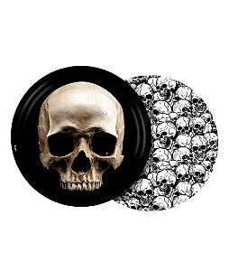 8 Pratos descartáveis HALLOWEEN CAVEIRA 18cm decoração festa