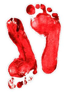 ADESIVOS DE CHAO PEGADAS DE SANGUE  DECORAÇÃO HALLOWEEN FESTA