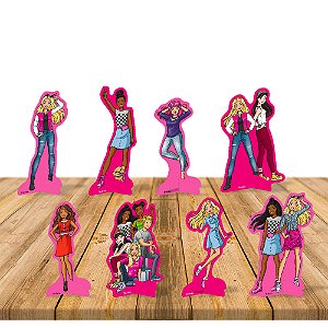 Decoração Display de mesa Barbie festa aniver - 8 Unidades