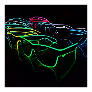 Óculos Com Led Rave Balada Festa Neon resistente