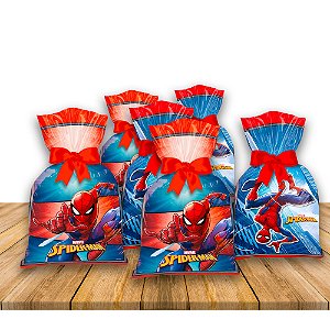 16 Sacolas Surpresa Decoração Homem Aranha Festa aniversário