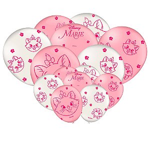 25 Bexigas balão n9 Decoração GATINHA MARIE festa ANIVERSÁRI