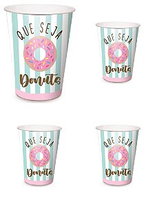 8 Lembrancinhas copos DONUTS decoração festa aniversário