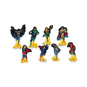 Decoração Display de mesa  LIGA DA JUSTIÇA 8 Unidades festa