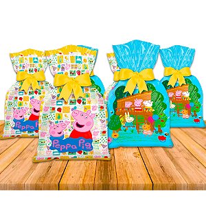 8 Sacolas surpresa Lembrancinhas  PEPPA PIG decoração festa