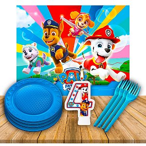 Kit festa completo 37 itens Decoração patrulha canina 4 anos