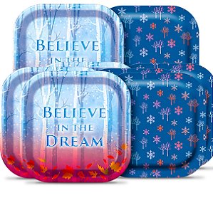 Pratos Grande 18cm SNOWFLAKES Decoração Frozen festa 8und